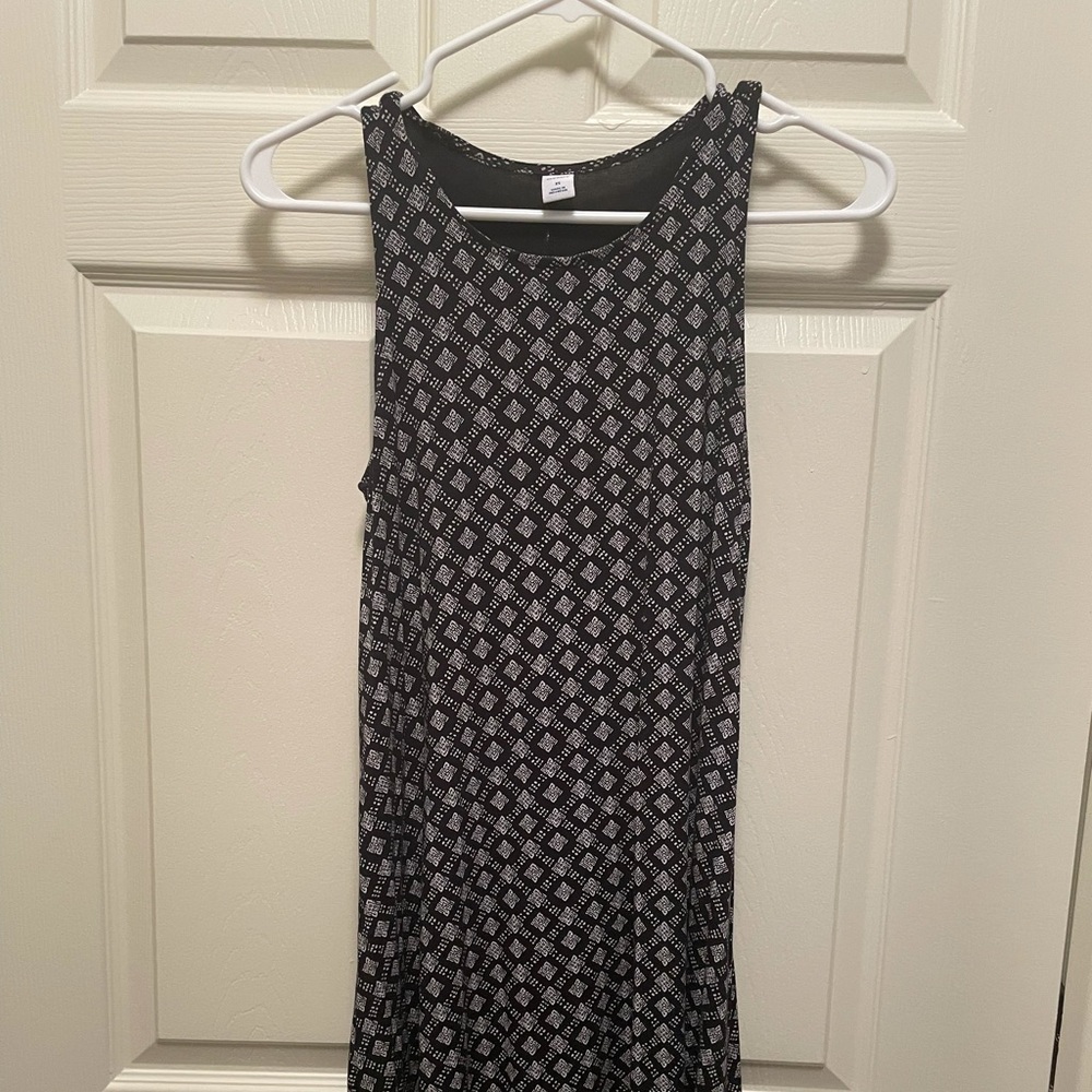 Bohemian print blue summer dress, Size XS